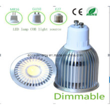 Alto Quliaty Dimmable GU10 9W COB LED de luz